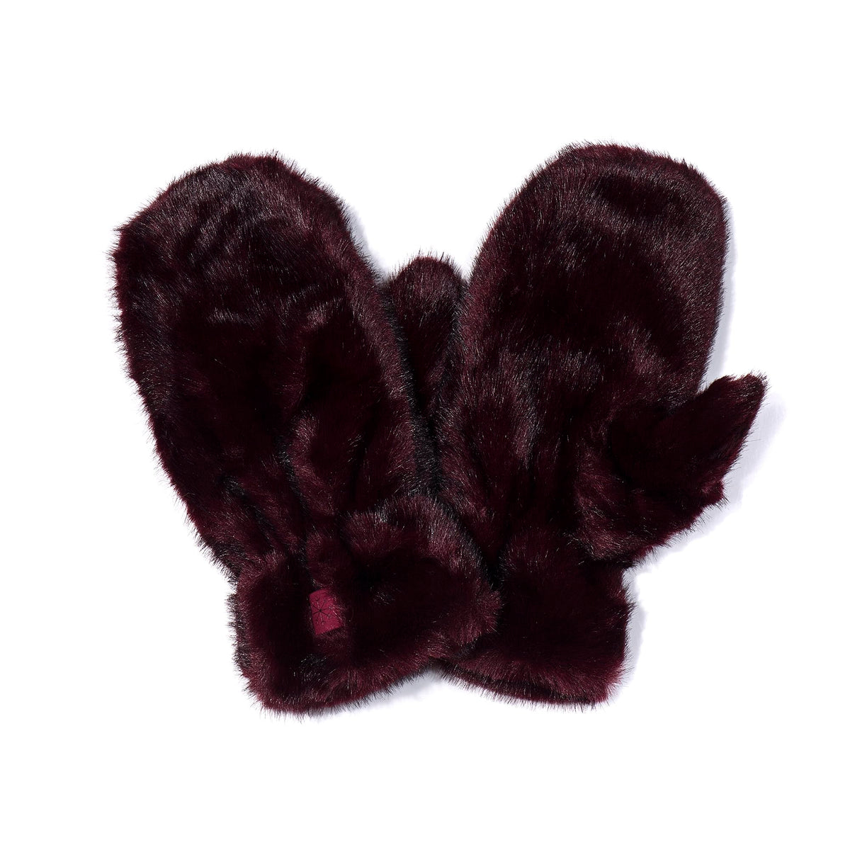 Baesics® Fäustlinge Damen Kunstfell Bordeaux