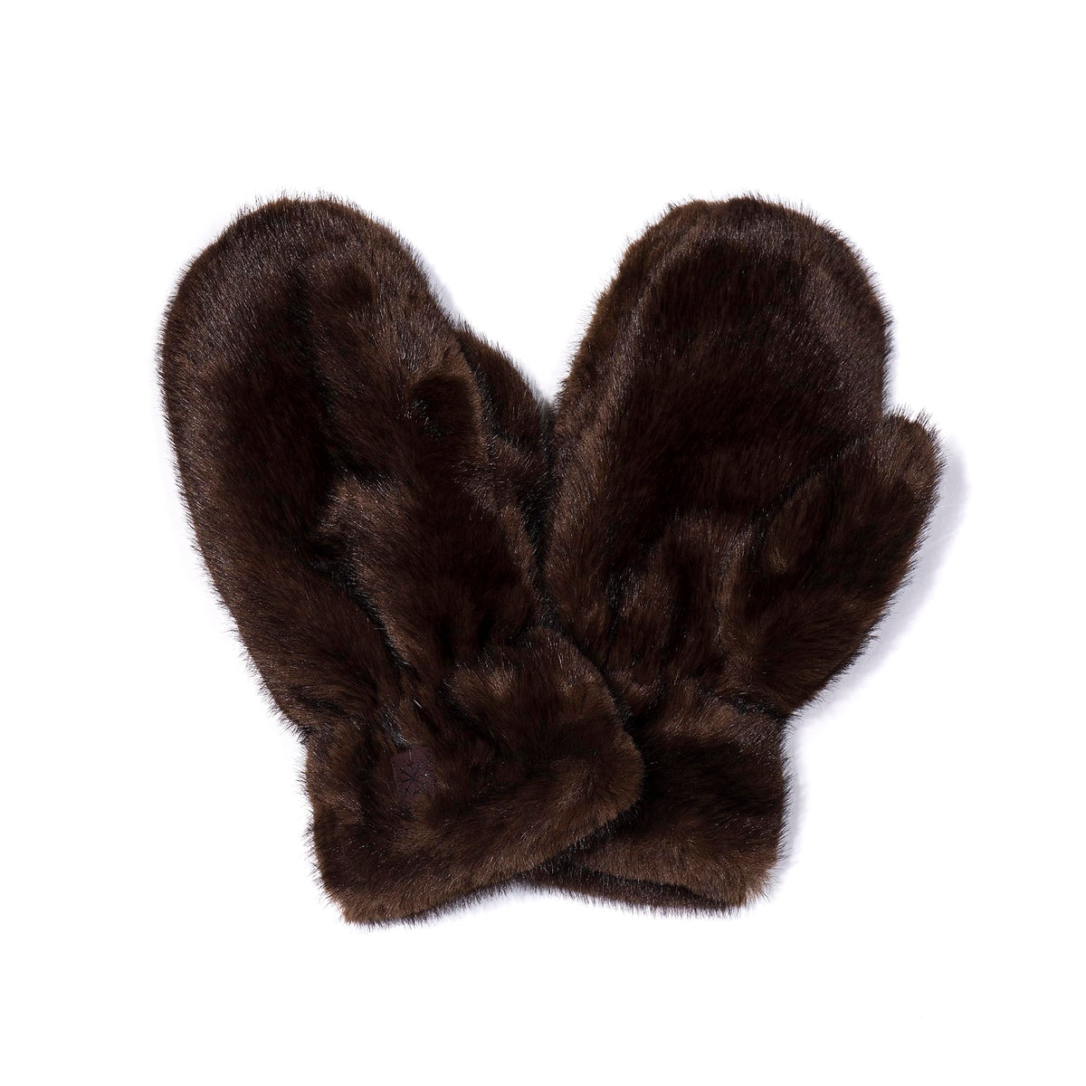 Baesics® Fäustlinge Damen Kunstfell Braun