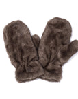 Baesics® Fäustlinge Damen Kunstfell Camel