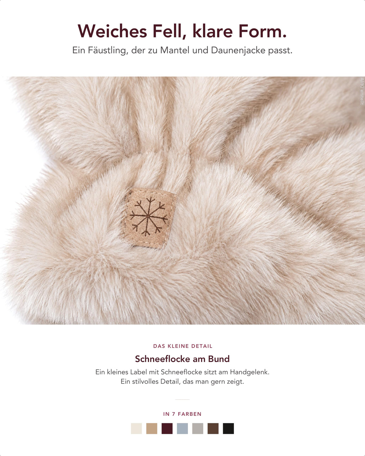 Baesics® Fäustlinge Damen Kunstfell