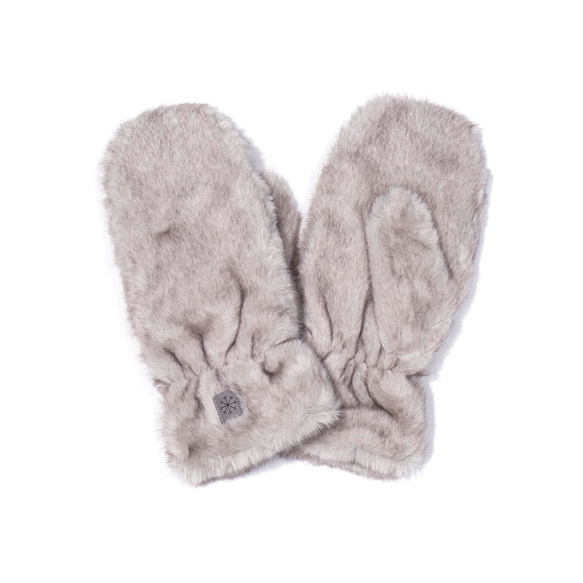 Baesics® Fäustlinge Damen Kunstfell Grau