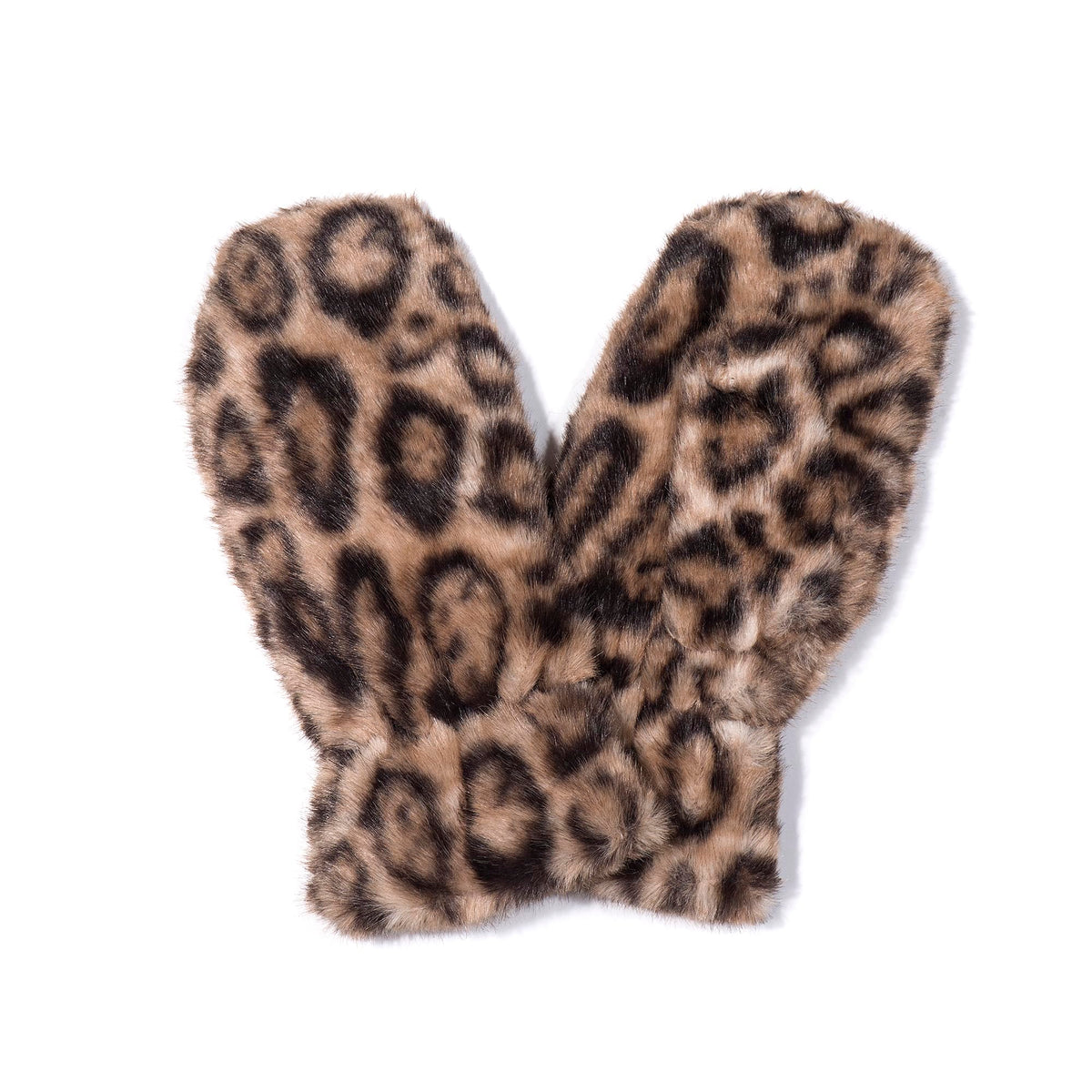Baesics® Fäustlinge Damen Kunstfell Leo Leo Beige