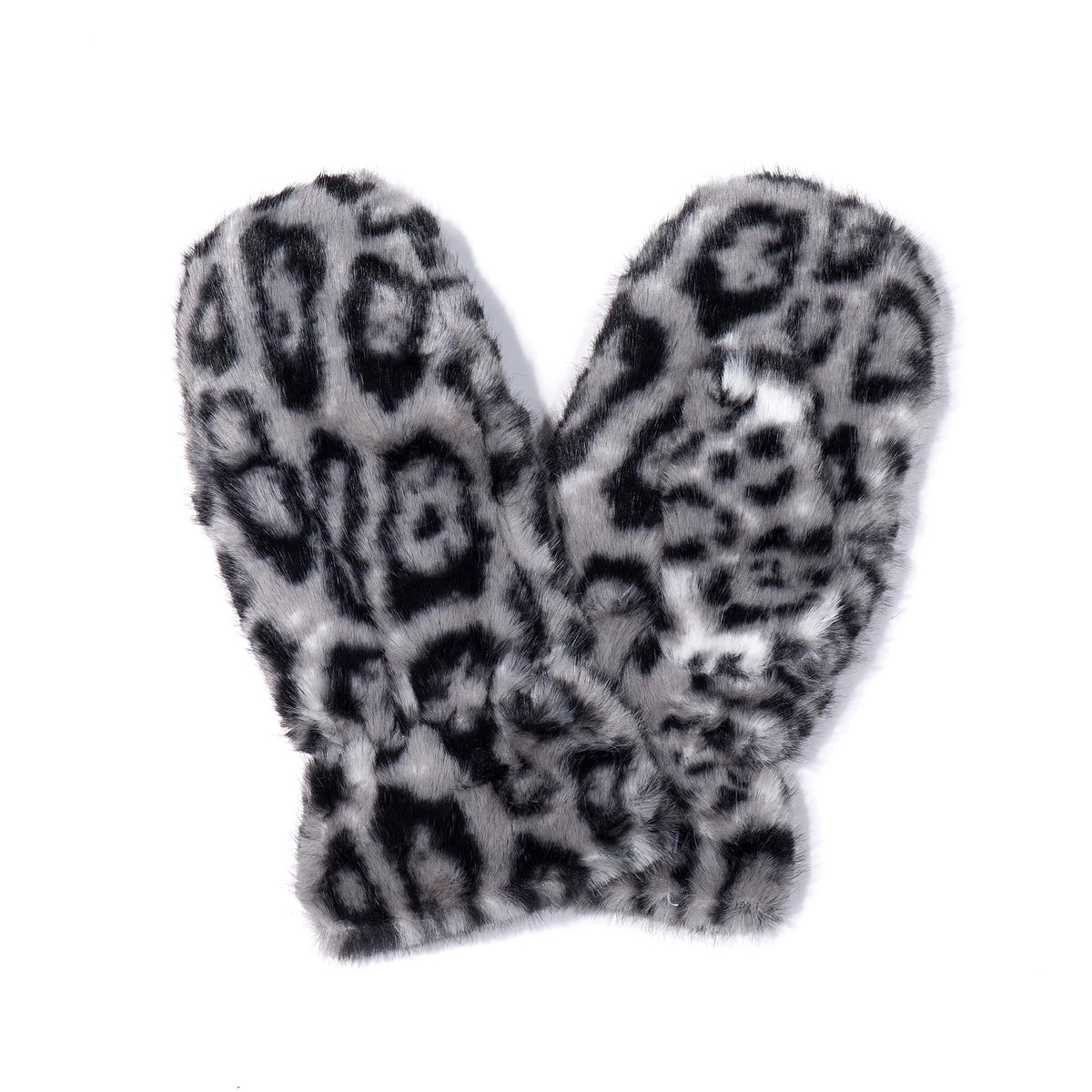 Baesics® Fäustlinge Damen Kunstfell Leo Leo Grau