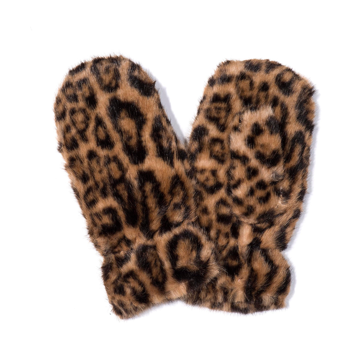 Baesics® Fäustlinge Damen Kunstfell Leo Leo Taupe