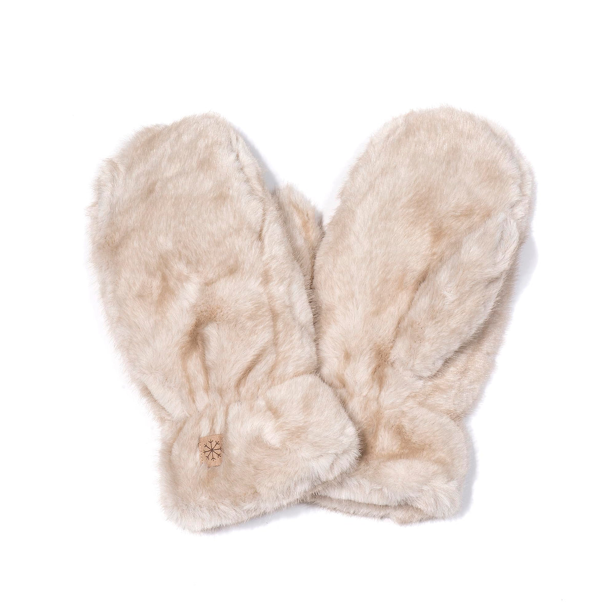 Baesics® Fäustlinge Damen Kunstfell Offwhite