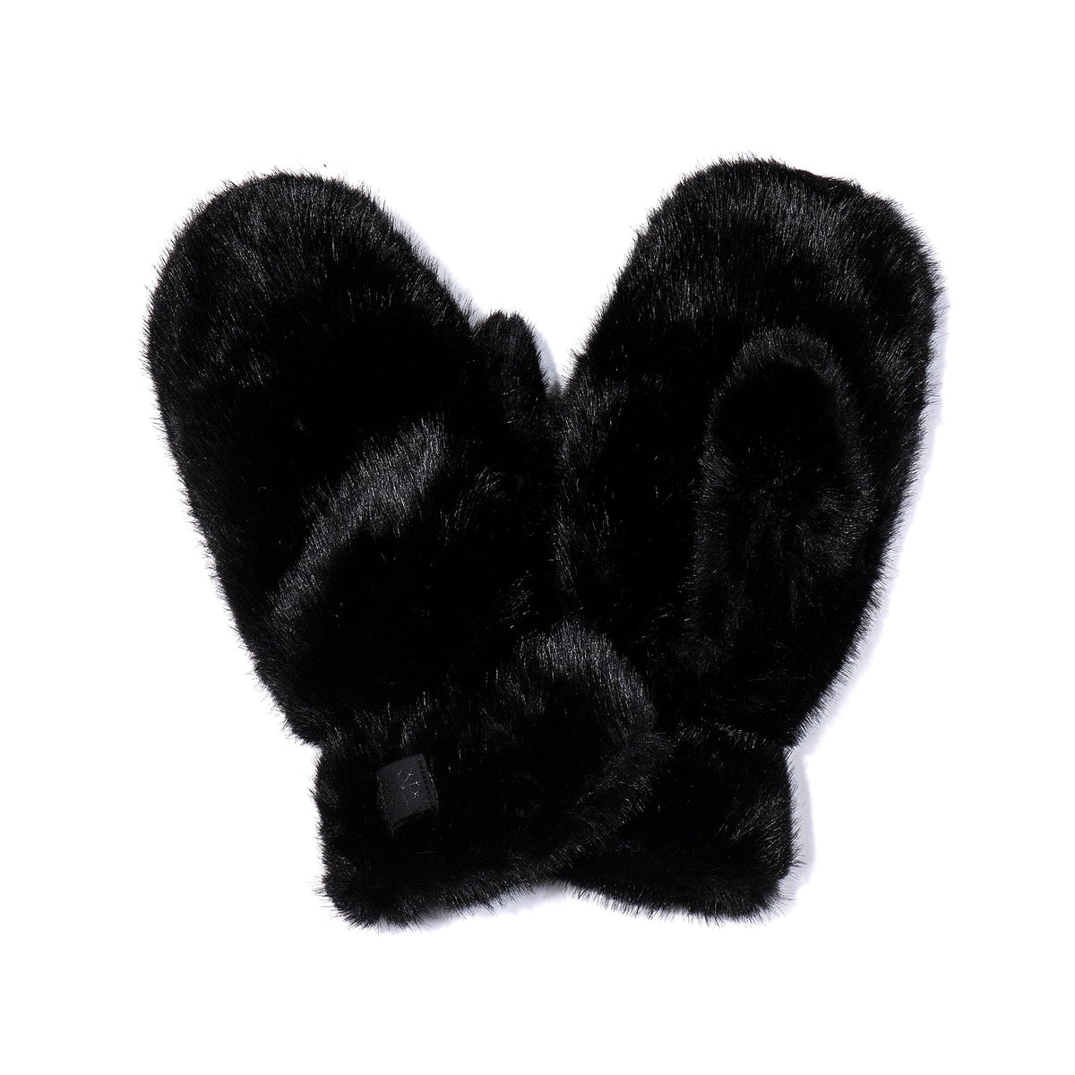 Baesics® Fäustlinge Damen Kunstfell Schwarz
