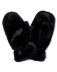 Baesics® Fäustlinge Damen Kunstfell Schwarz