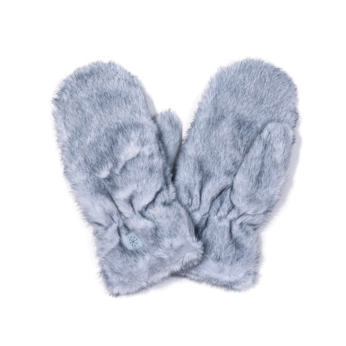 Baesics® Fäustlinge Damen Kunstfell Taubenblau