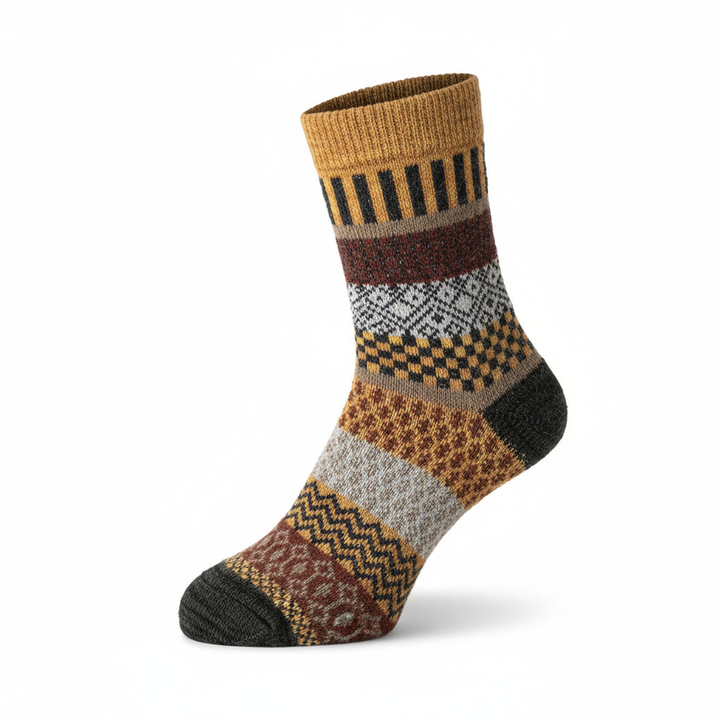 Baesics® Alpakasocken 3er Pack – Warme Wollsocken Damen &amp; Herren | Zufälliger Farbmix