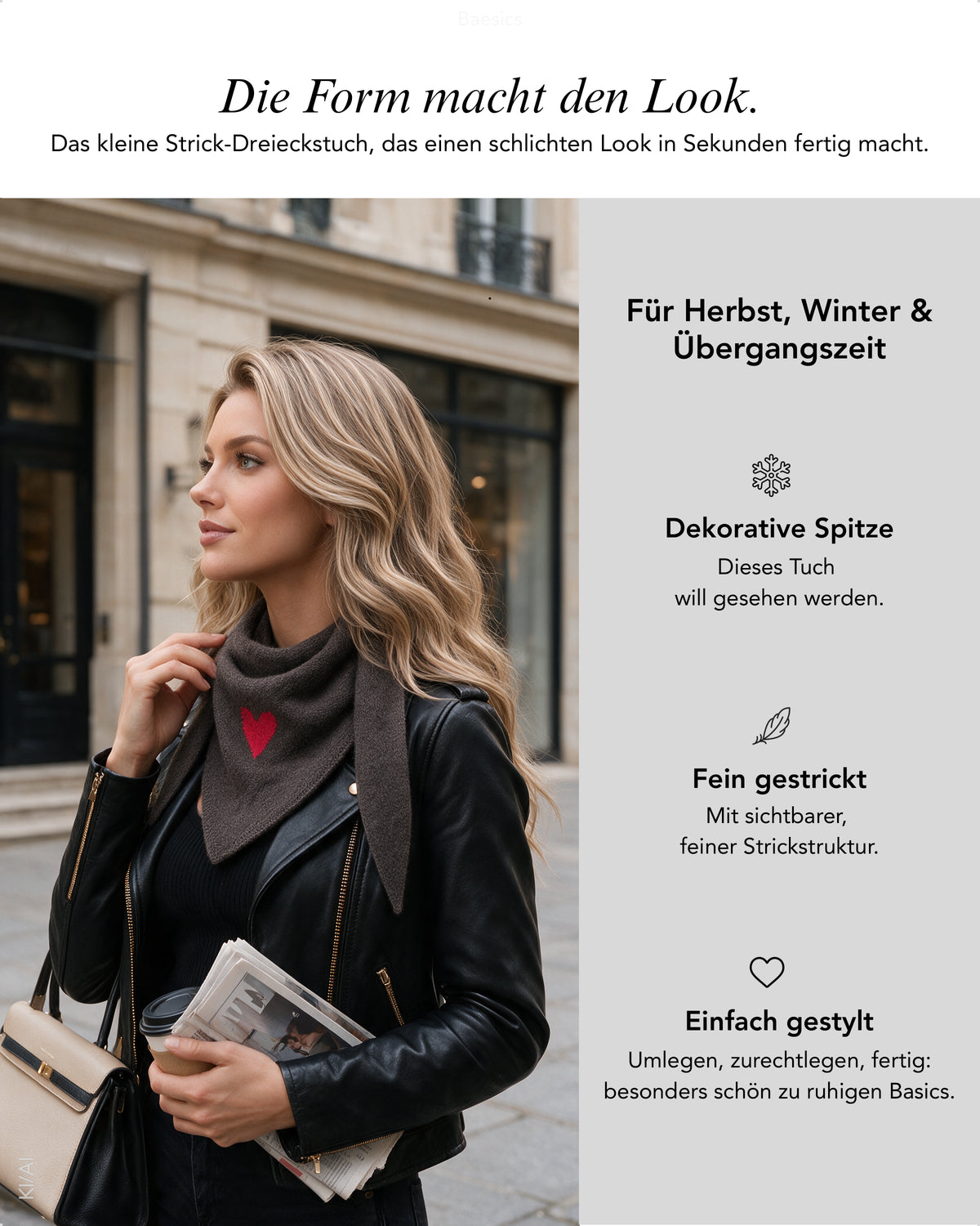 Baesics® Halstuch mit Herz Damen