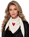 Baesics® Halstuch mit Herz Damen Ecru