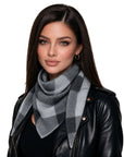 Baesics® Halstuch Kariert Damen Anthrazit