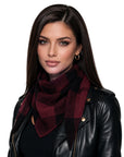 Baesics® Halstuch Kariert Damen Bordeaux