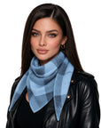 Baesics® Halstuch Kariert Damen Jeansblau