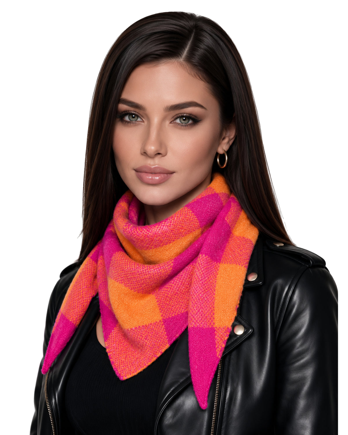 Baesics® Halstuch Kariert Damen Orange