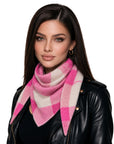 Baesics® Halstuch Kariert Damen Pink