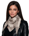 Baesics® Halstuch Kariert Damen Taupe