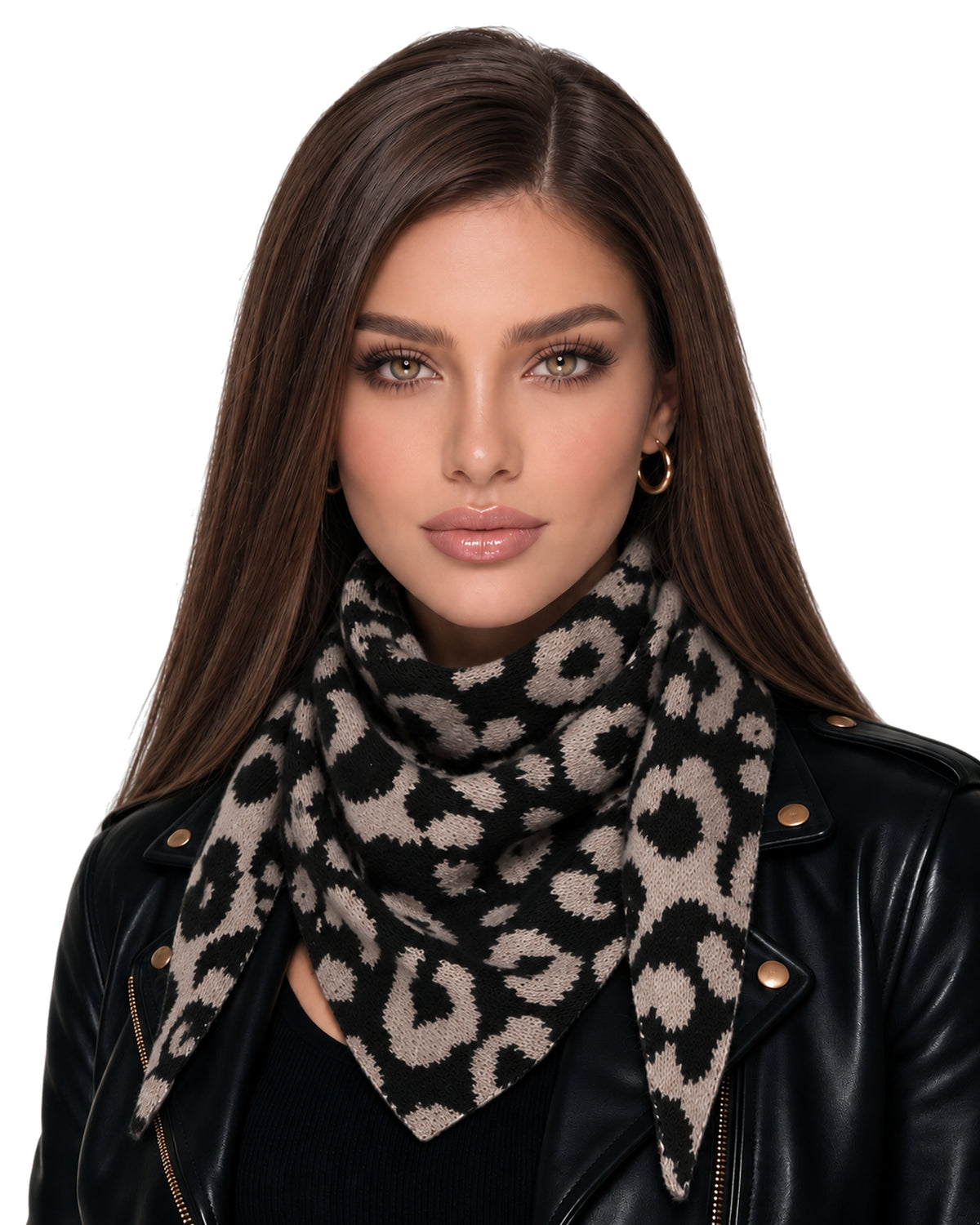 Baesics® Halstuch Leo Damen Schwarz-Taupe