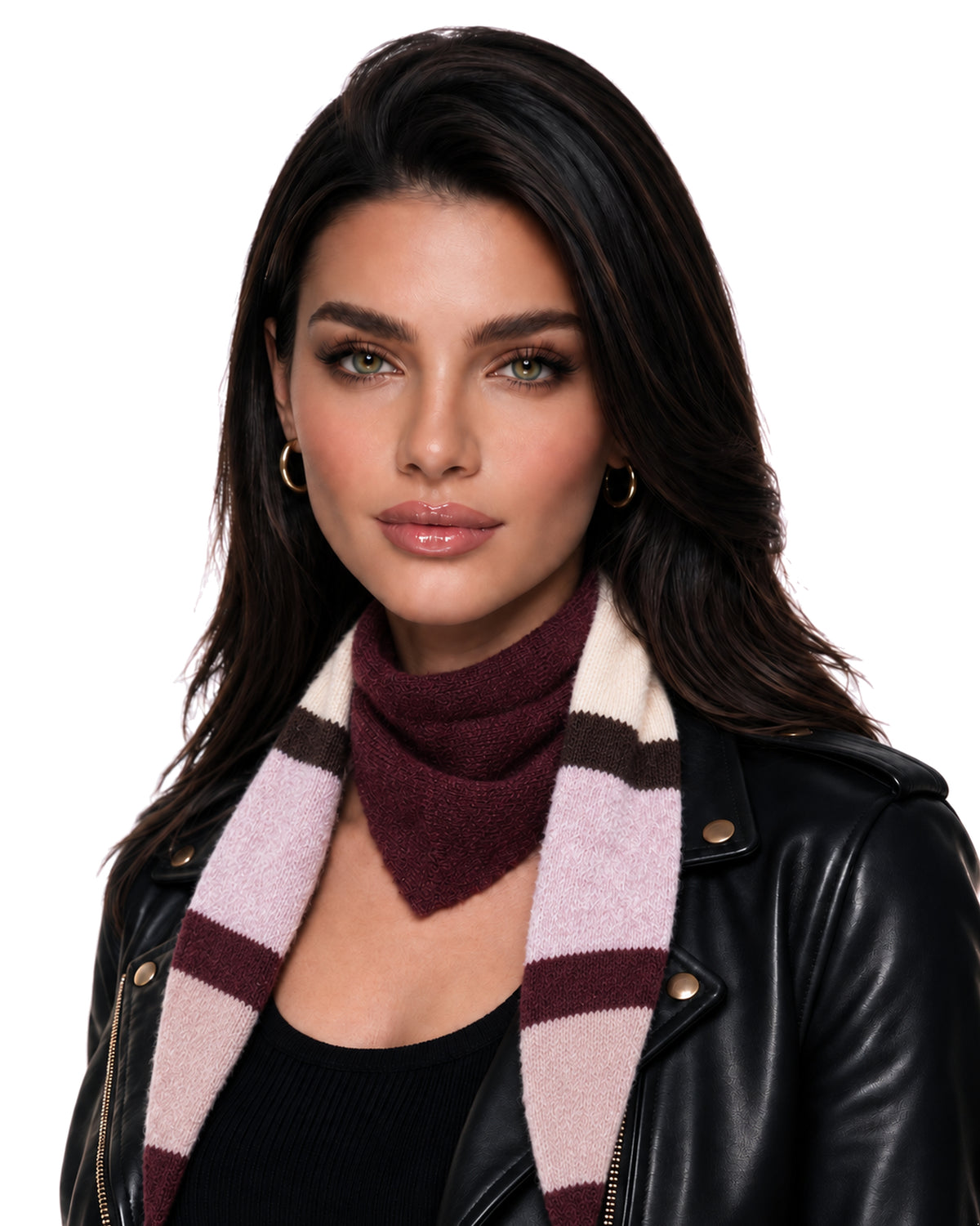 Baesics® Halstuch Streifen Damen Rosa