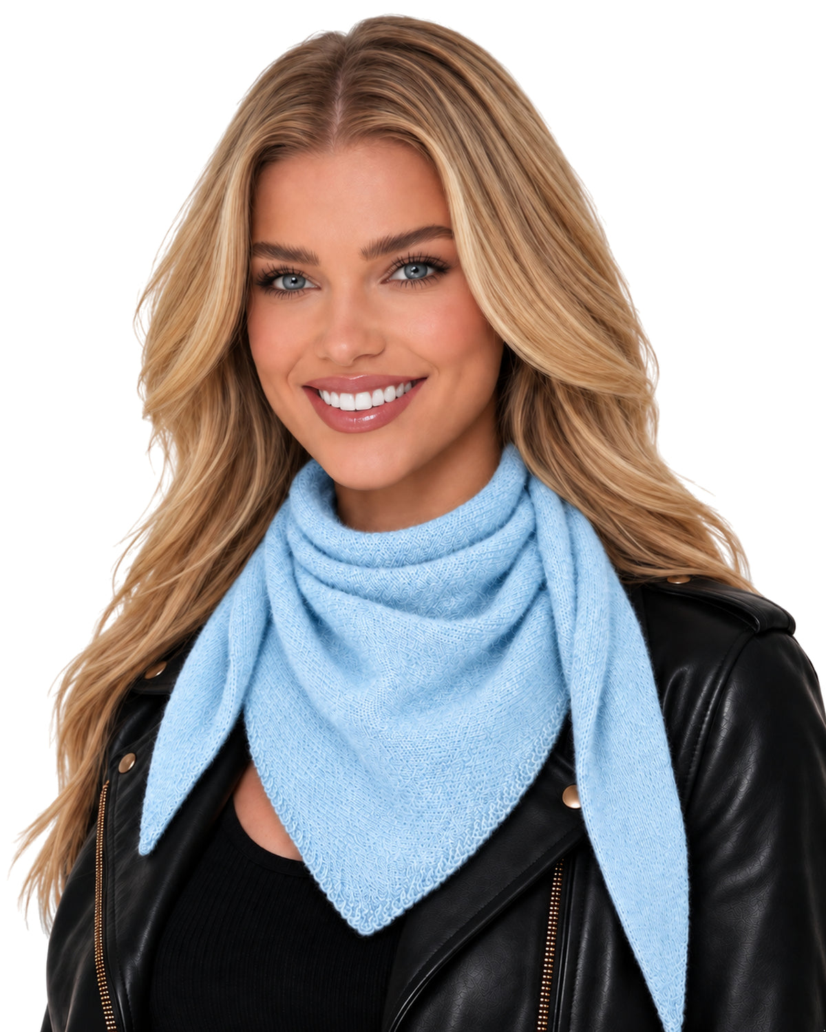 Baesics® Halstuch Uni Damen Hellblau