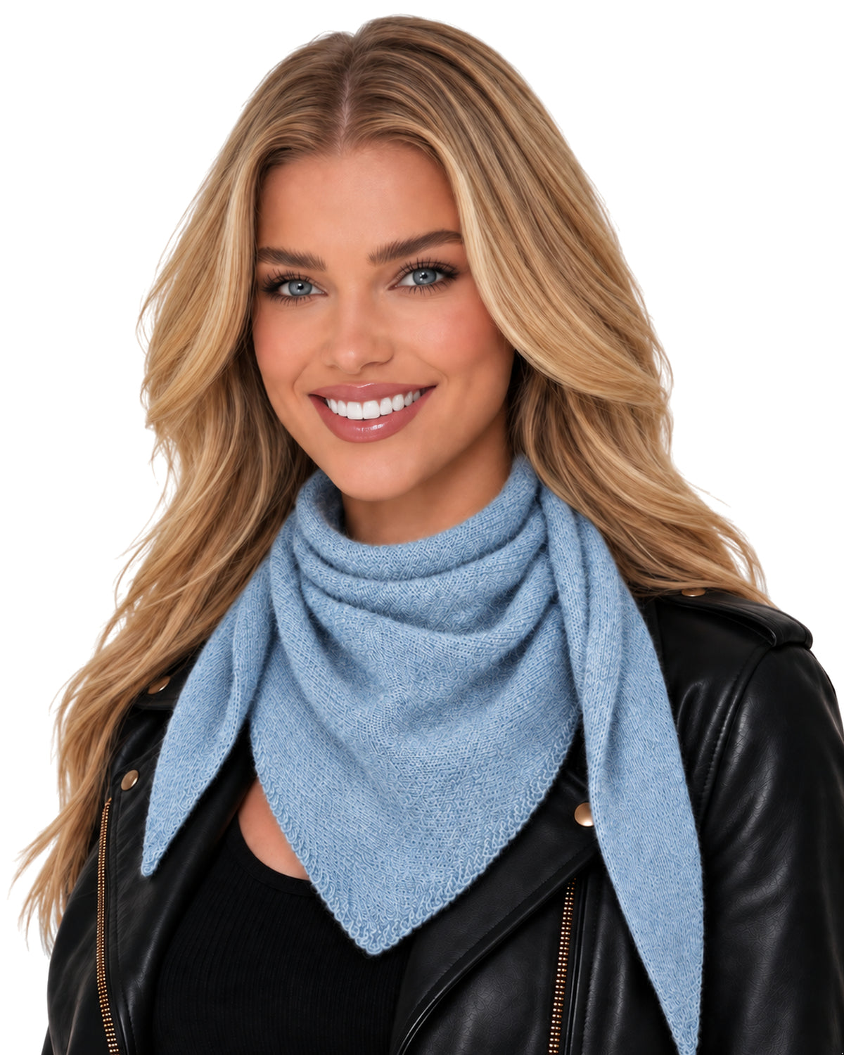Baesics® Halstuch Uni Damen Jeansblau