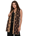 Baesics® Herz Schal Jacquard Braun