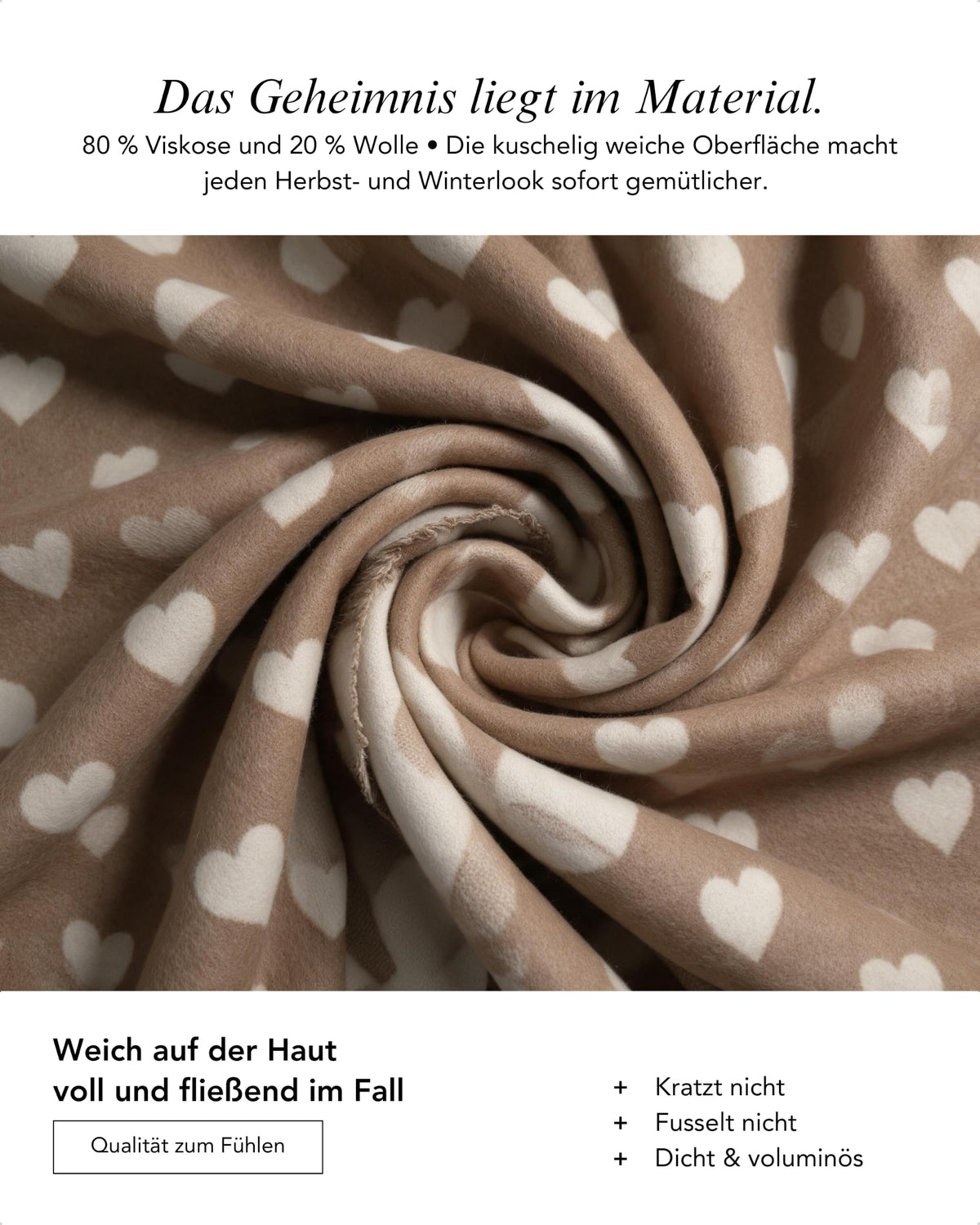 Baesics® Herz Schal Jacquard