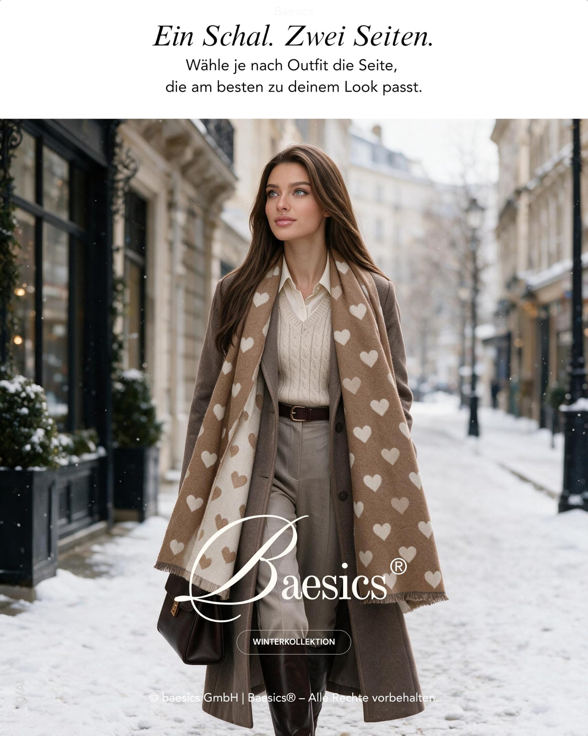 Baesics® Herz Schal Jacquard