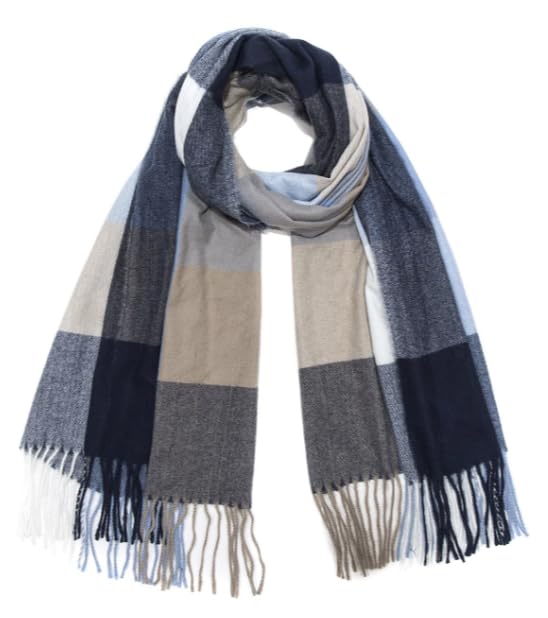 Baesics® Karo Schal Webschal Blau