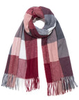 Baesics® Karo Schal Webschal Bordeaux