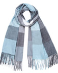 Baesics® Karo Schal Webschal Hellblau