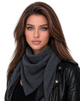 Baesics® Kleines Dreieckstuch Uni Damen Anthrazit