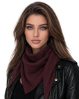 Baesics® Kleines Dreieckstuch Uni Damen Bordeaux