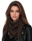 Baesics® Kleines Dreieckstuch Uni Damen Braun