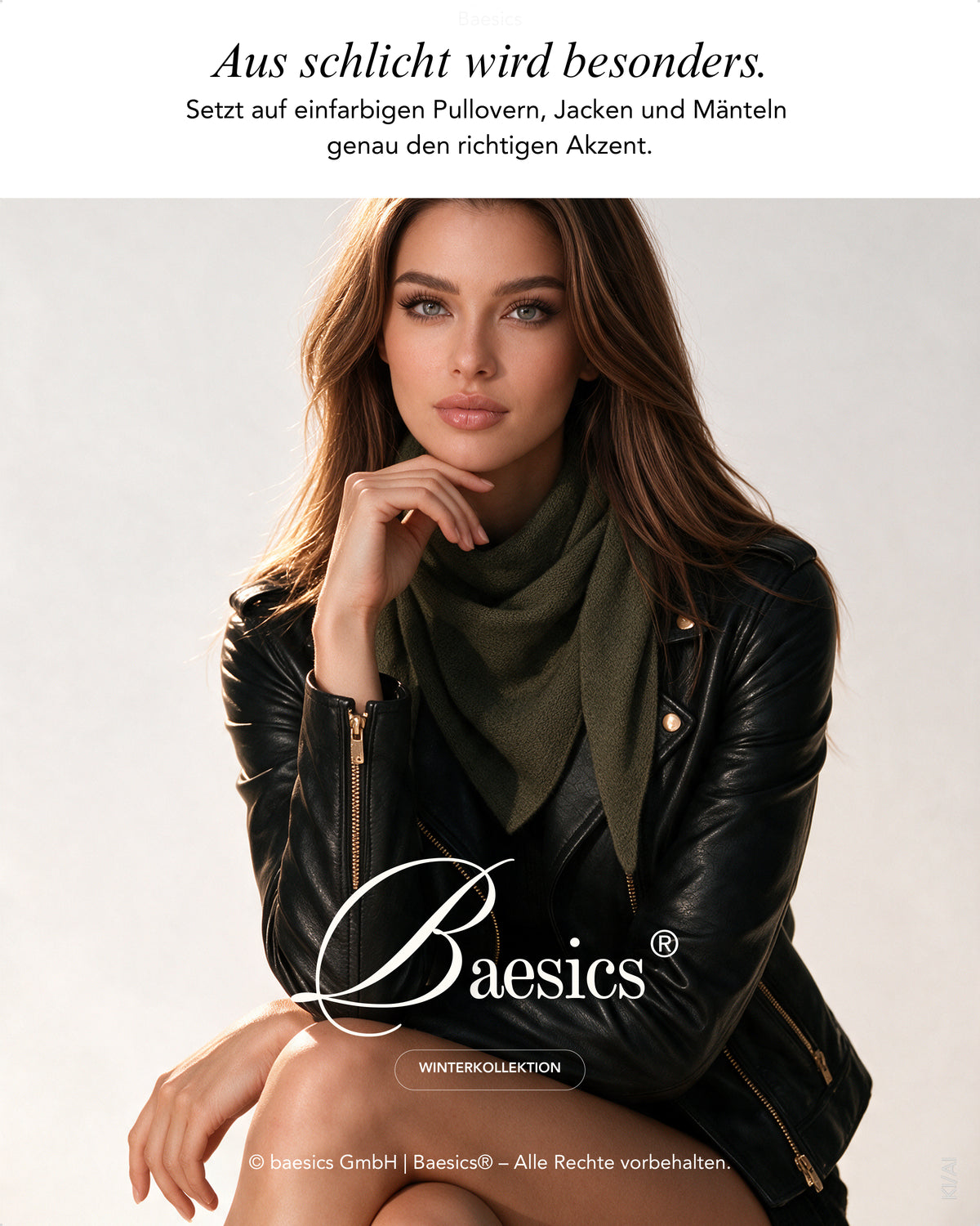 Baesics® Kleines Dreieckstuch Uni Damen