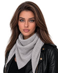 Baesics® Kleines Dreieckstuch Uni Damen Hellgrau