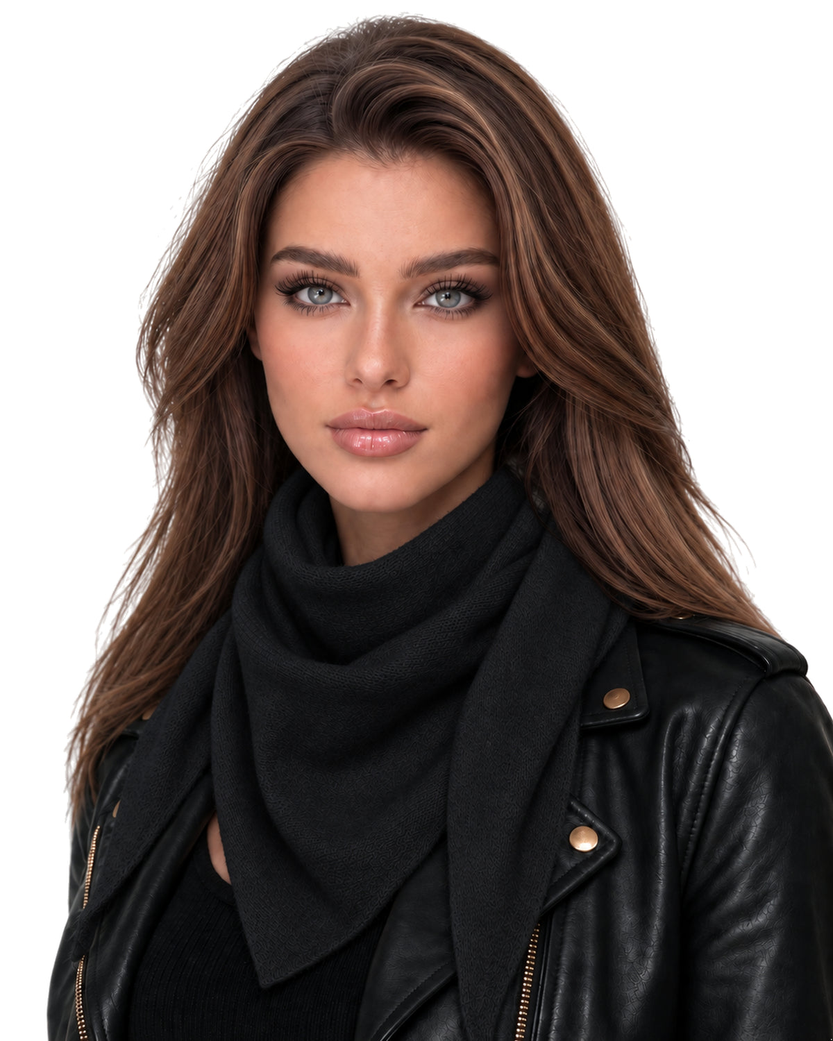 Baesics® Kleines Dreieckstuch Uni Damen Schwarz