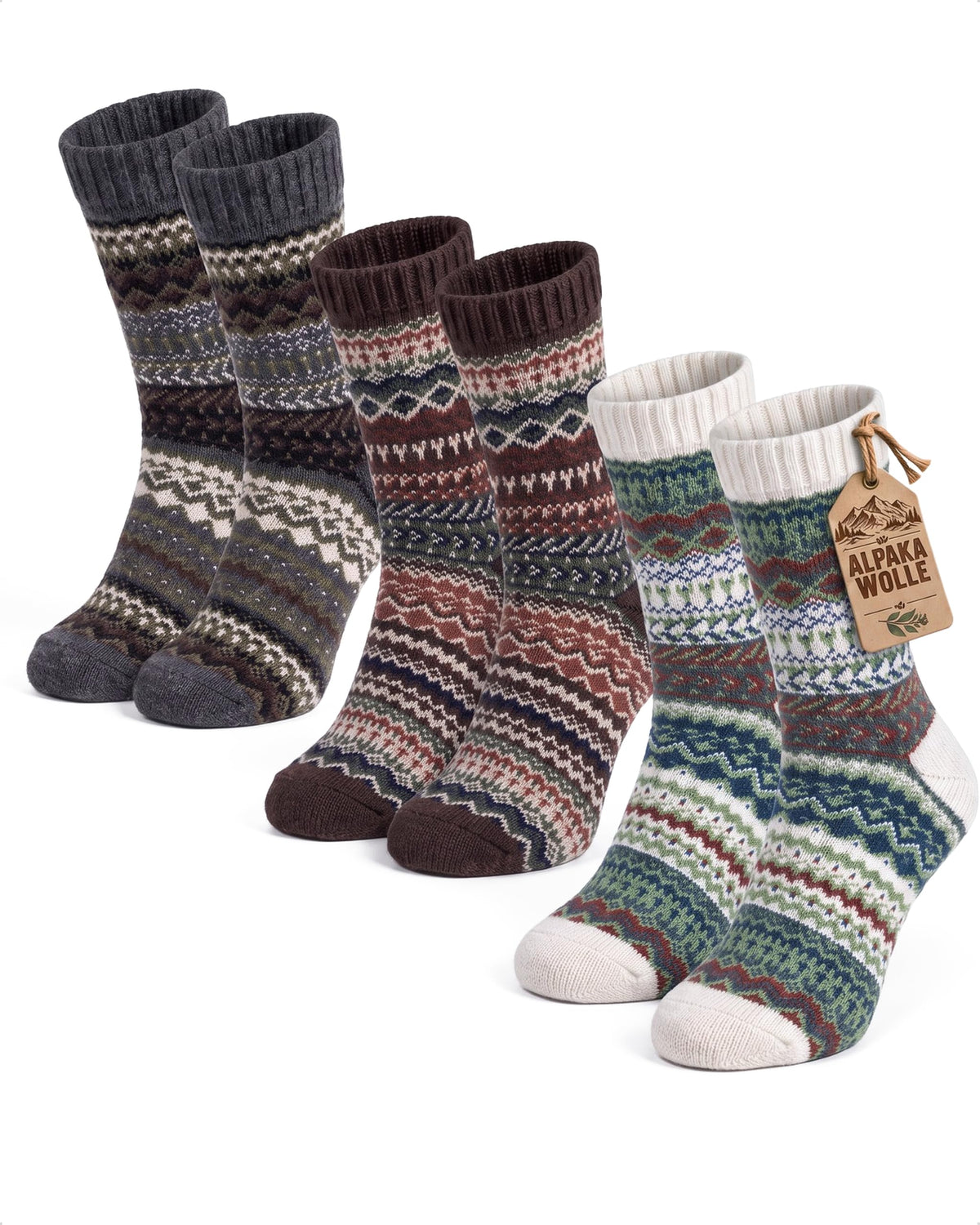 Baesics® Norweger Wollsocken Damen &amp; Herren 35-38