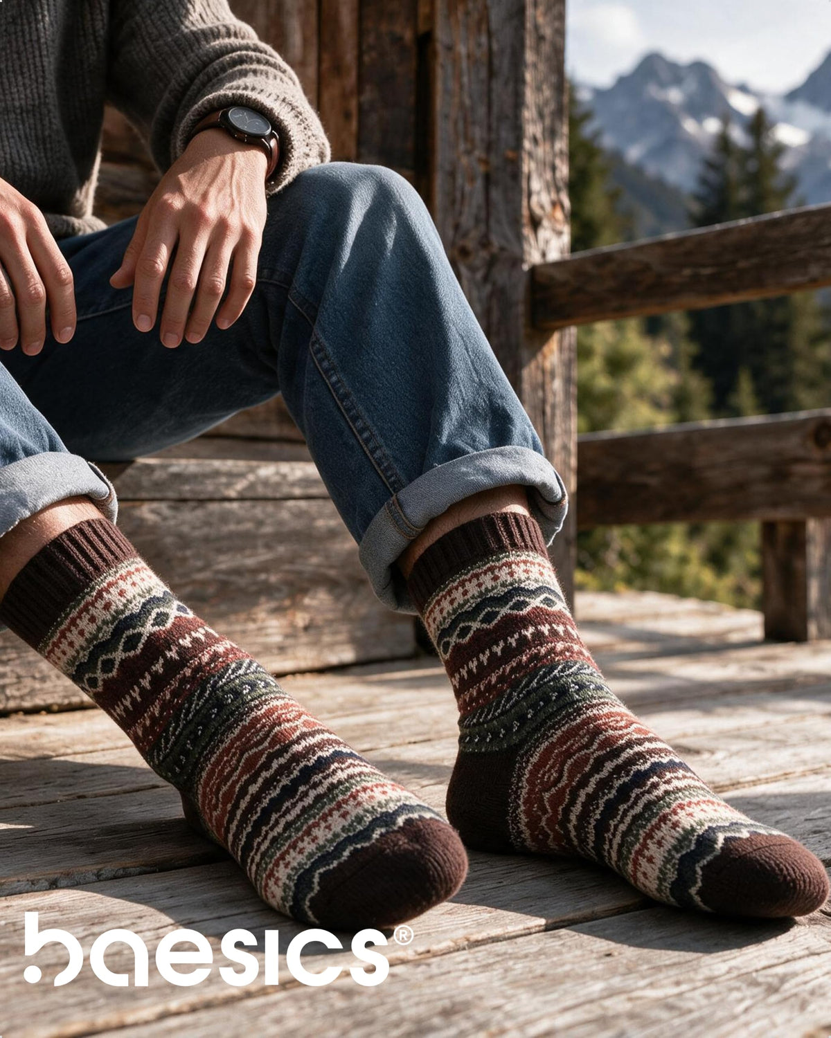 Baesics® Norweger Wollsocken Damen &amp; Herren