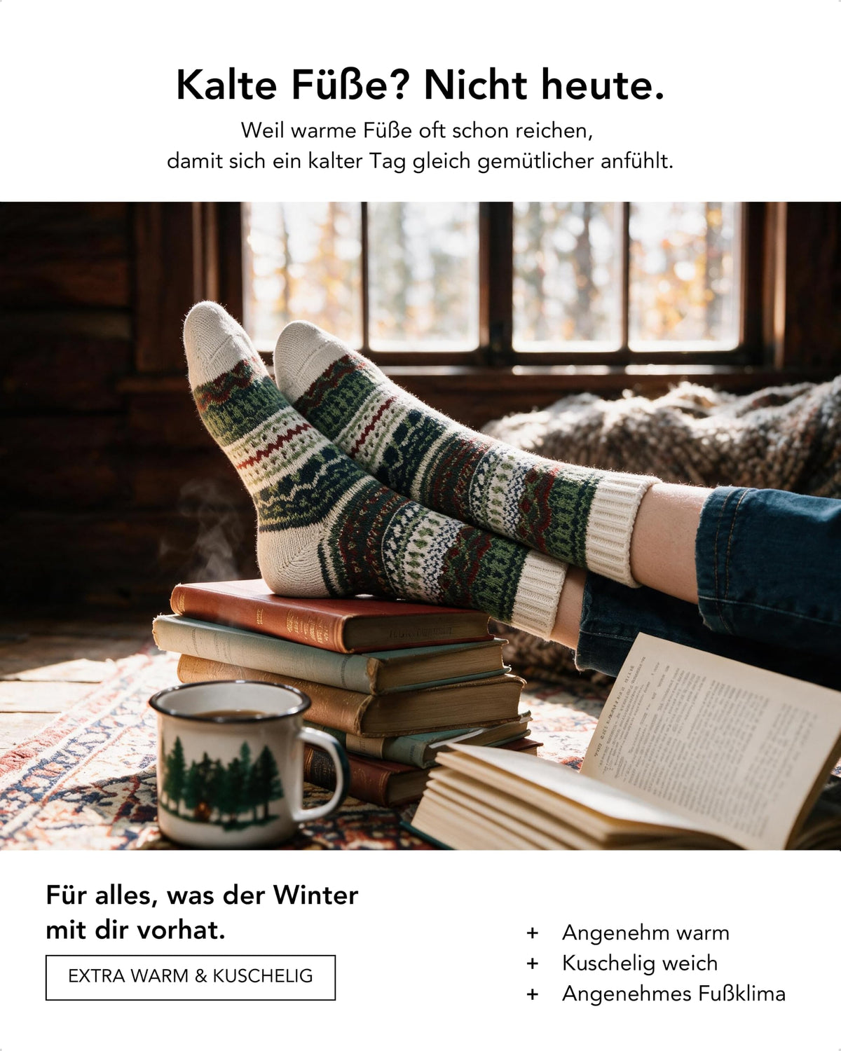 Baesics® Norweger Wollsocken Damen &amp; Herren