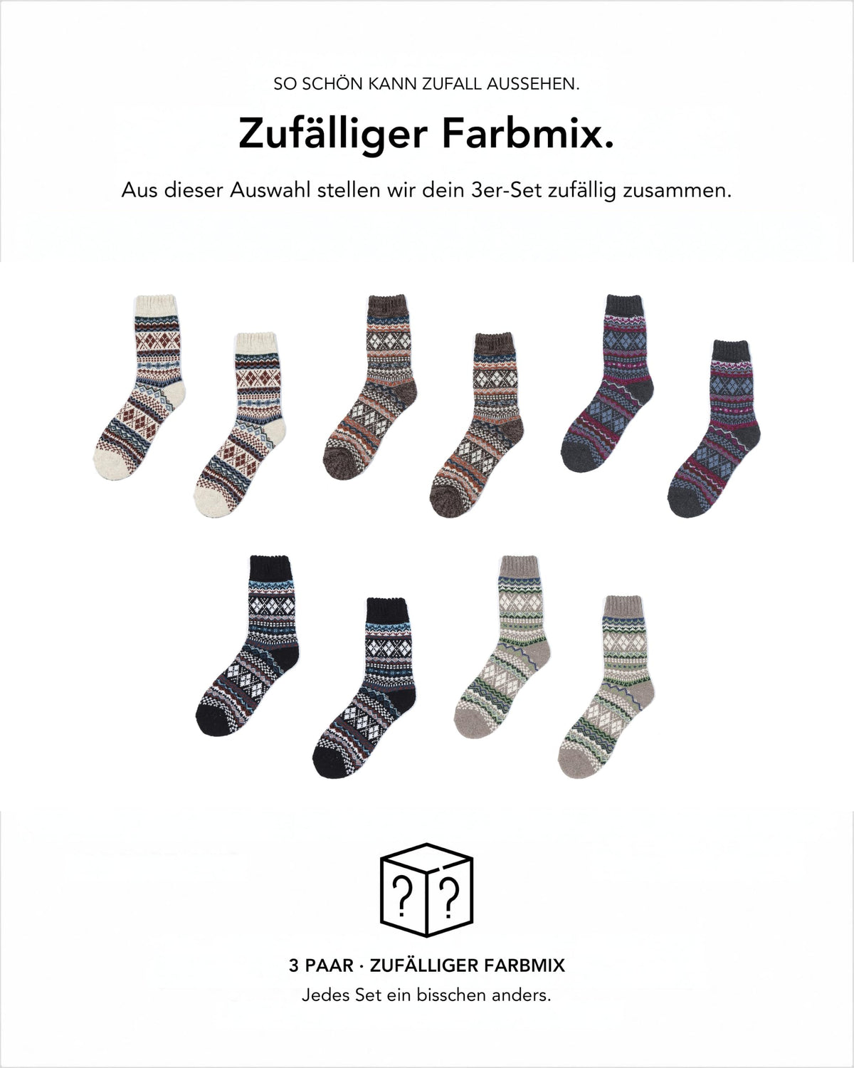 Baesics® Norweger Wollsocken Sterne Damen &amp; Herren