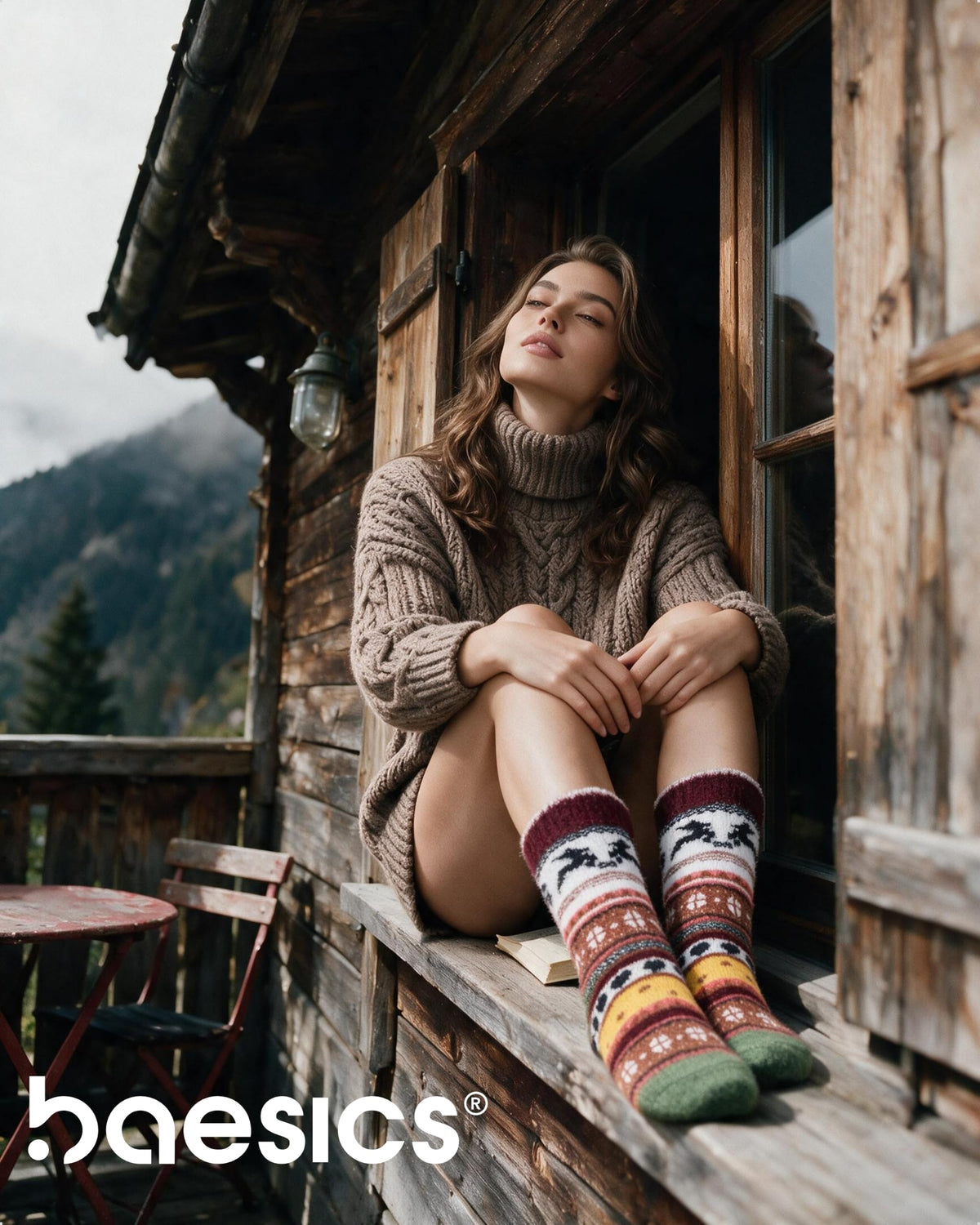 Baesics® Norweger Wollsocken Zopf Damen &amp; Herren
