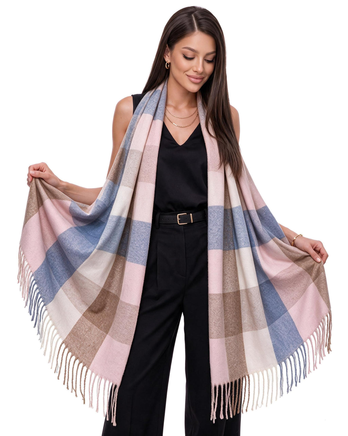 Baesics® Softschal Karo Hellblau