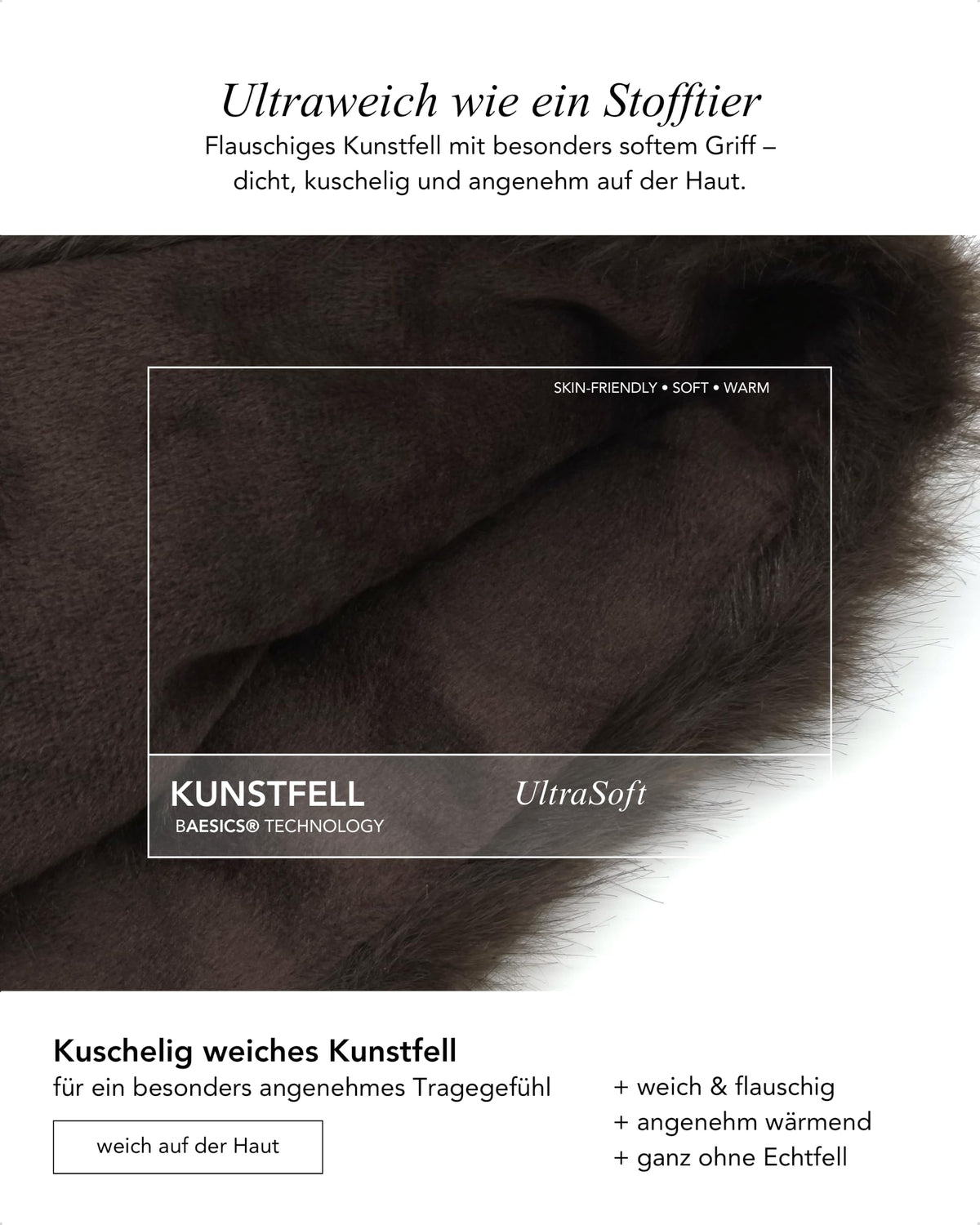 Baesics® Stirnband Kunstfell Langflor