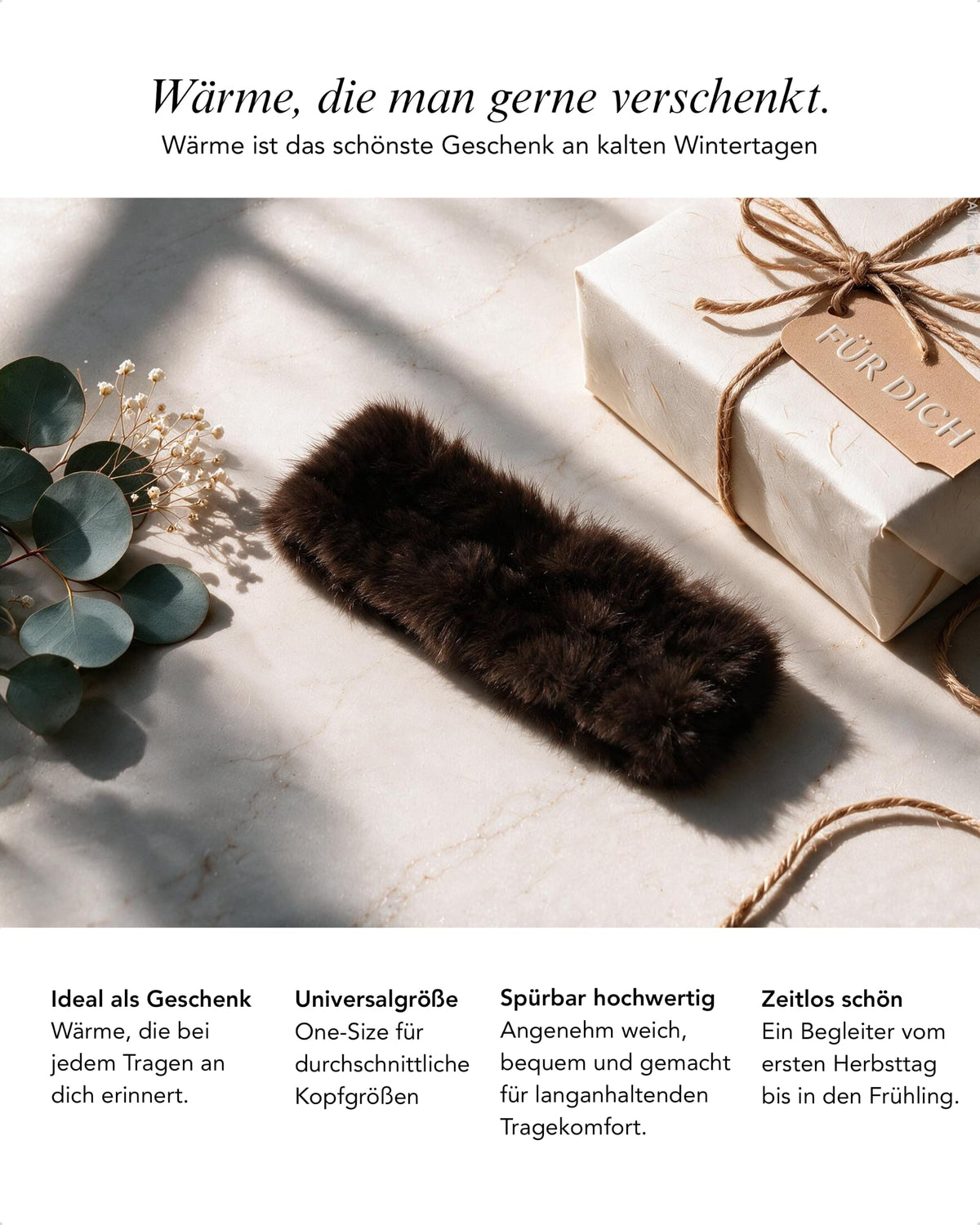 Baesics® Stirnband Kunstfell Langflor