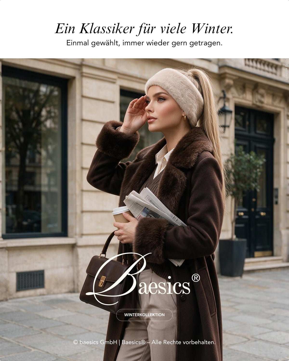 Baesics® Stirnband Kunstfell Plüsch