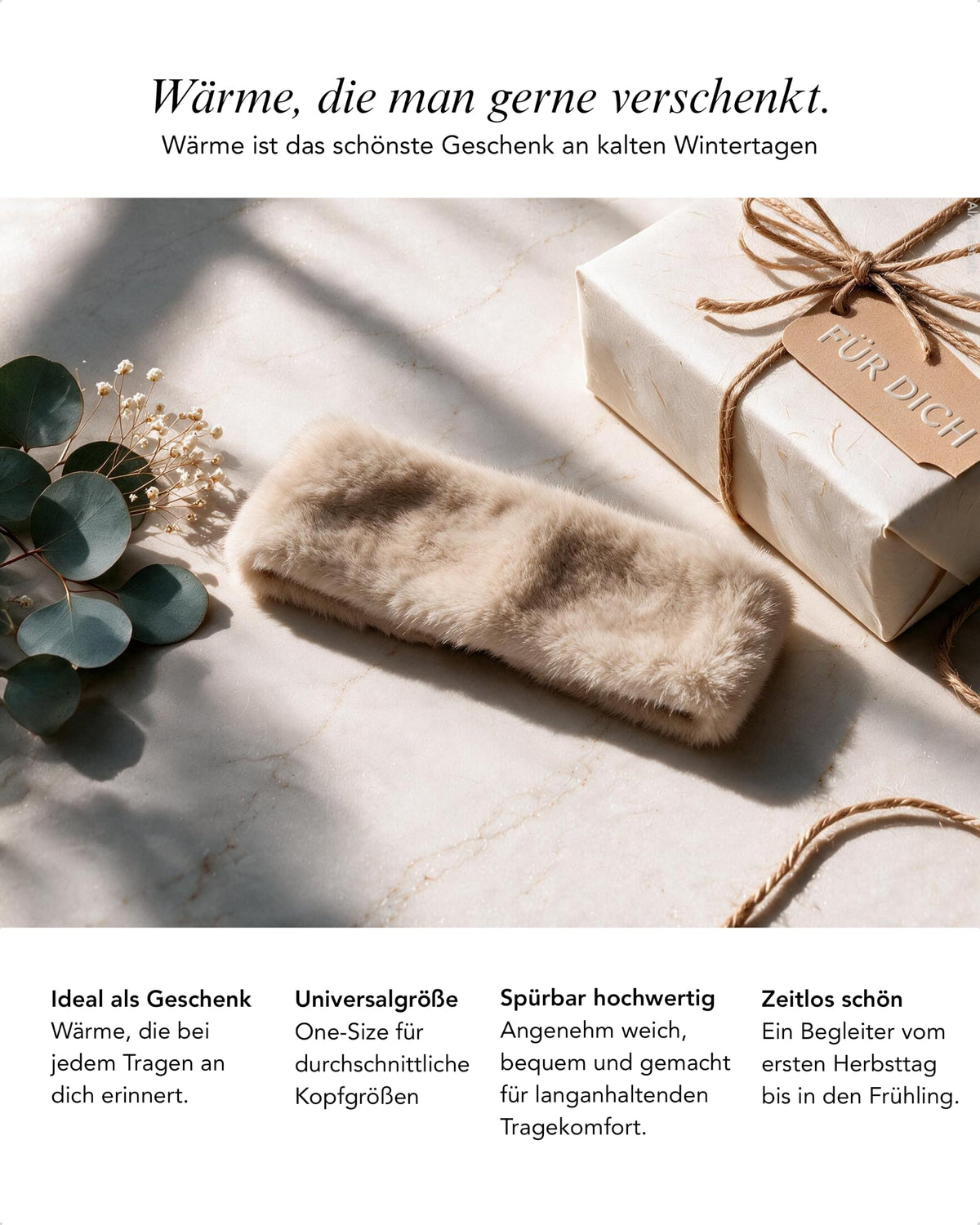 Baesics® Stirnband Kunstfell Plüsch
