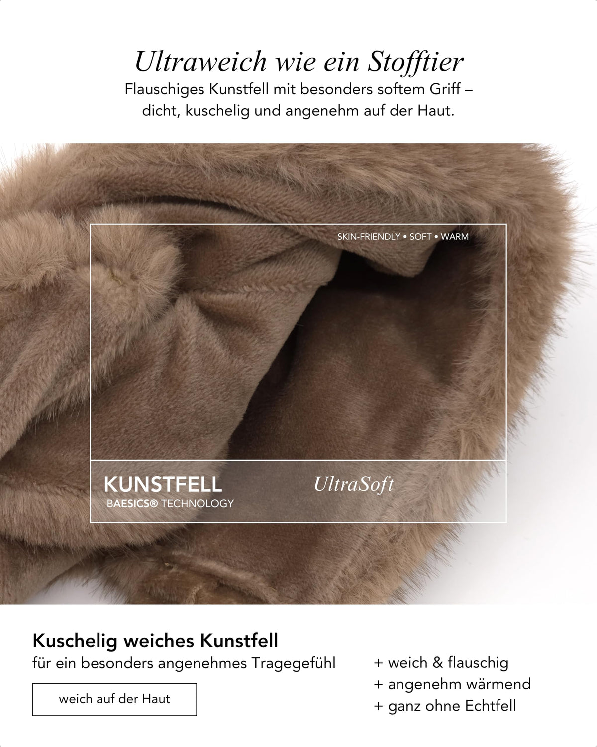 Baesics® Stirnband Kunstfell Twist