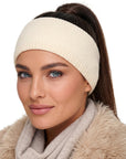 Baesics® Stirnband Rippstrick Wollweiss