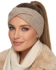 Baesics® Stirnband Strick Twist Beige